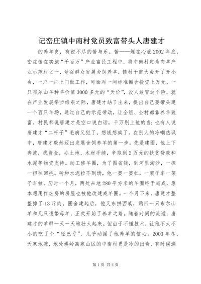 记峦庄镇中南村党员致富带头人唐建才.docx