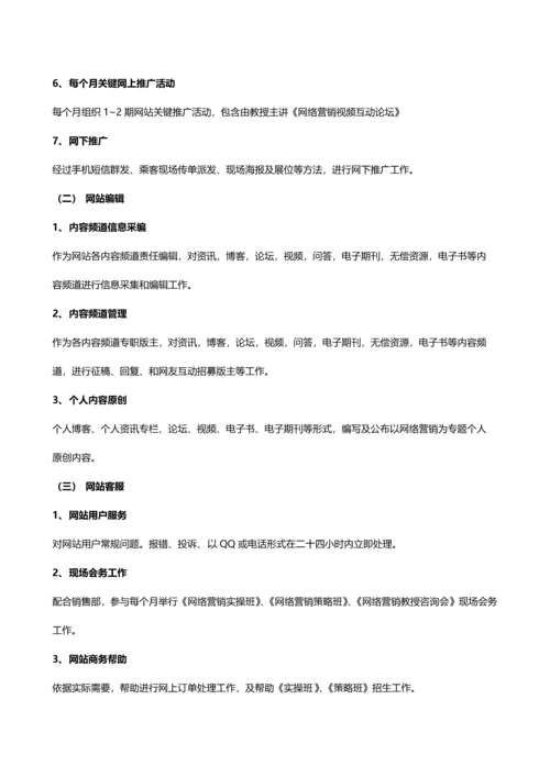 网站运营部网站推广兼编辑绩效管理考核专项方案.docx