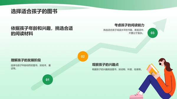 绿色插画风亲子教育PPT模板