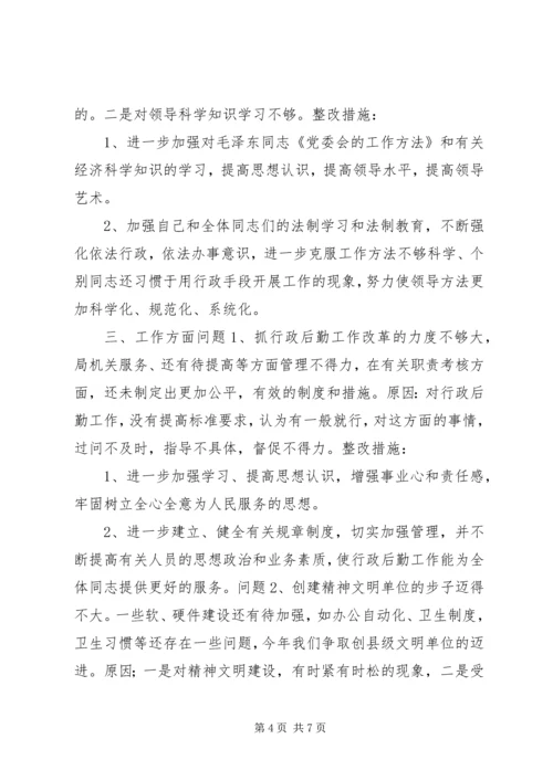 安全生产监督管理局局长党性分析材料 (2).docx