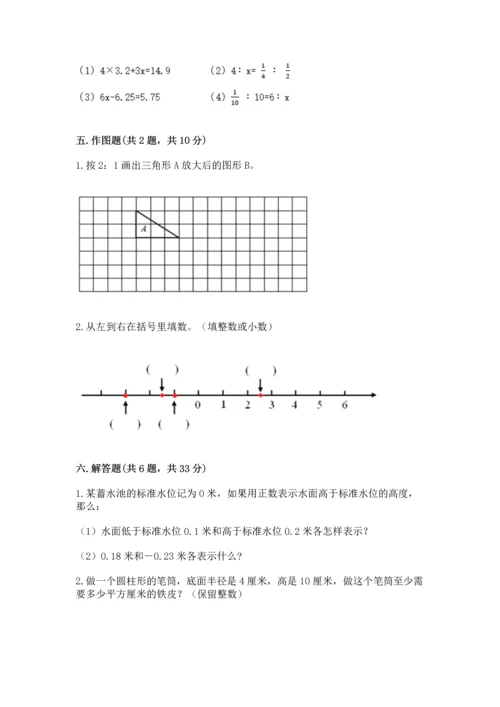 最新人教版六年级下册数学期末测试卷（考点梳理）.docx