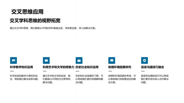 交叉学科的运用PPT模板