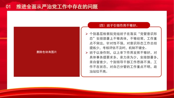 2024年检察院从严治党工作报告汇报PPT课件