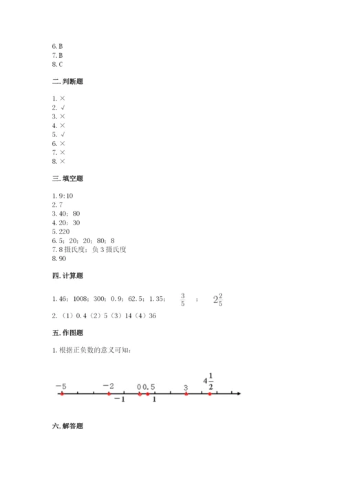 人教版六年级下册数学期末测试卷精品【全国通用】.docx