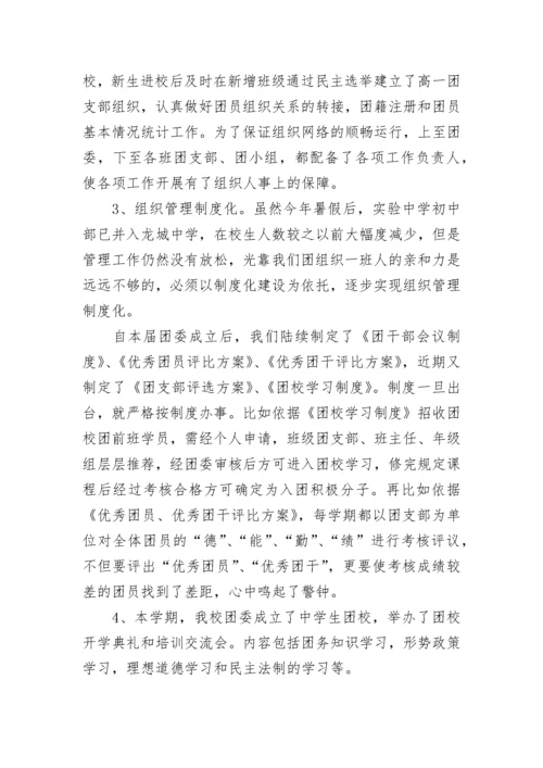 实验中学团委工作总结.docx