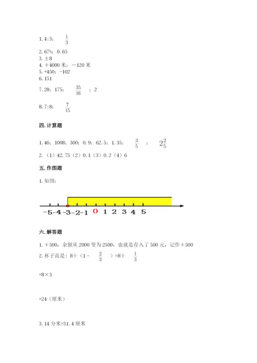 人教版六年级下册数学期末测试卷精品【考试直接用】.docx