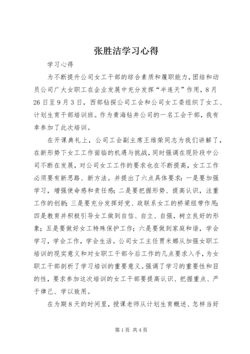张胜洁学习心得.docx