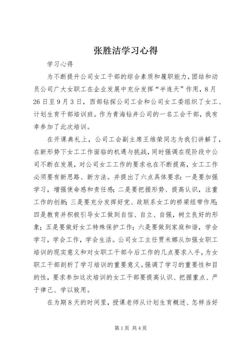 张胜洁学习心得.docx