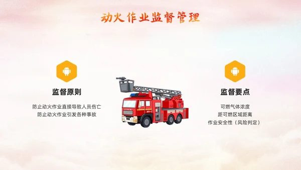 橙色简约动火作业培训PPT模板宣传PPT动态PPT安全生产