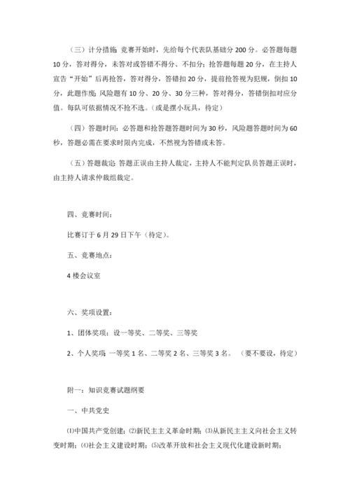 党史知识竞赛活动专业方案.docx
