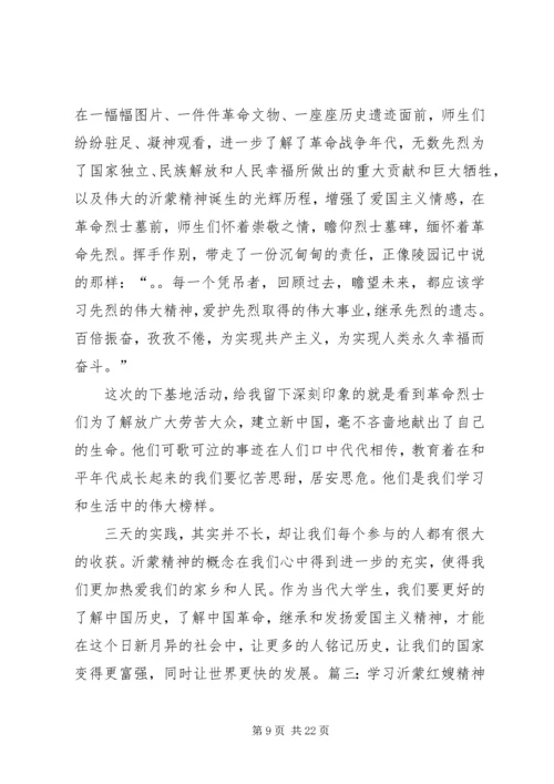 学习沂蒙精神—心得体会.docx