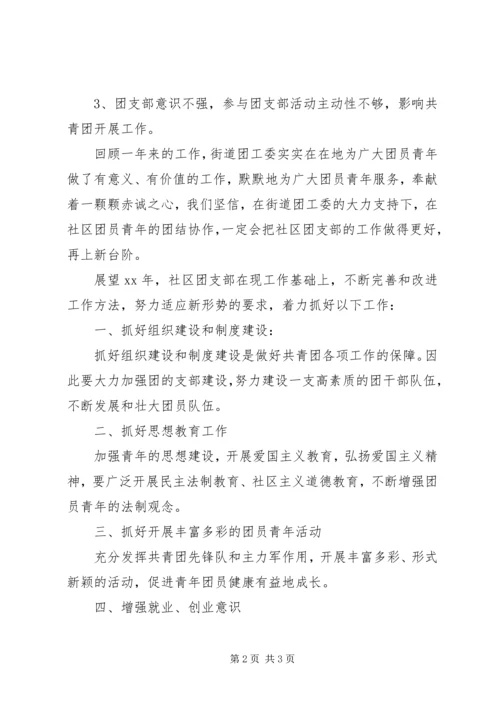 社区共青团工作总结及工作计划总结.docx