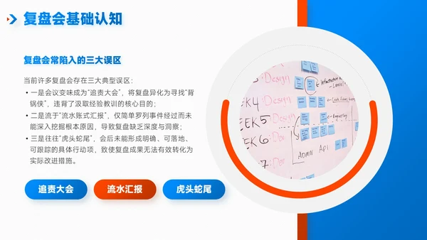 蓝绿色简约风项目总结内部复盘会PPT模板