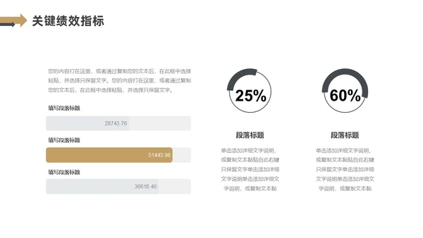 黑色金色箭头简约风个人晋升述职报告PPT模板