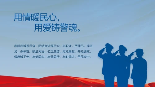 忠诚铸警魂护航新征程公安警察PPT动态模板