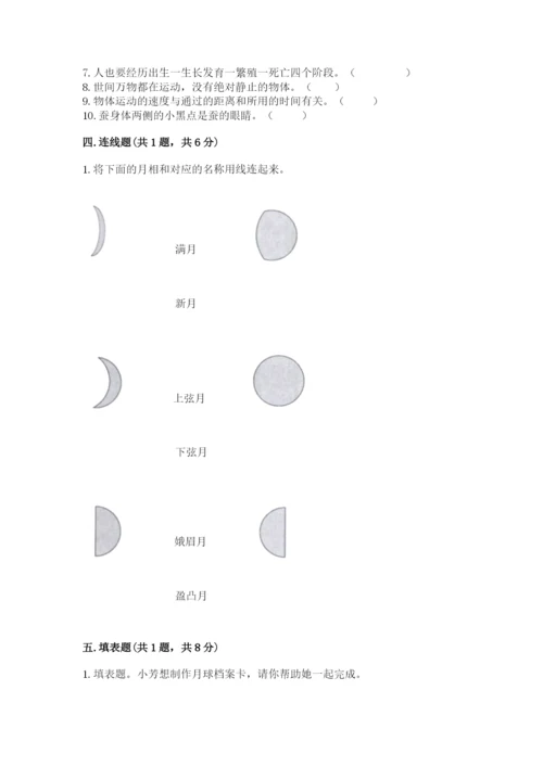 教科版小学科学三年级下册 期末测试卷附参考答案【达标题】.docx