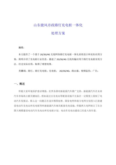 市政路灯充电桩一体化解决专项方案.docx