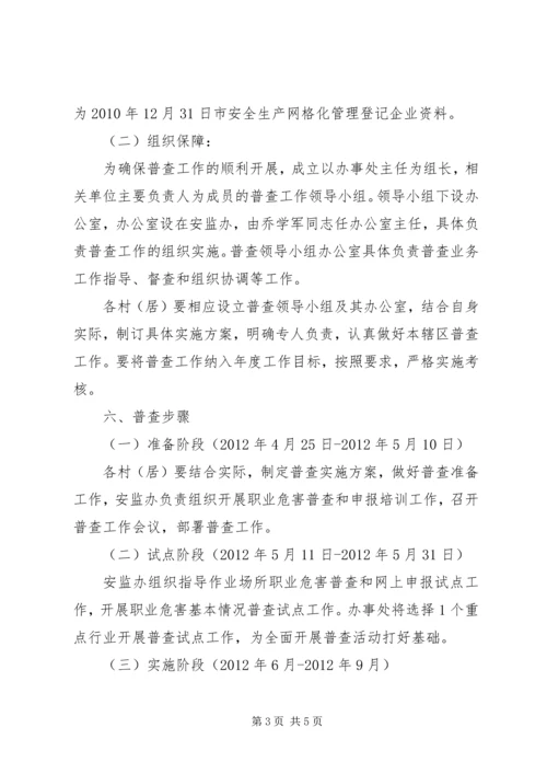 街道职业危害普查方案.docx