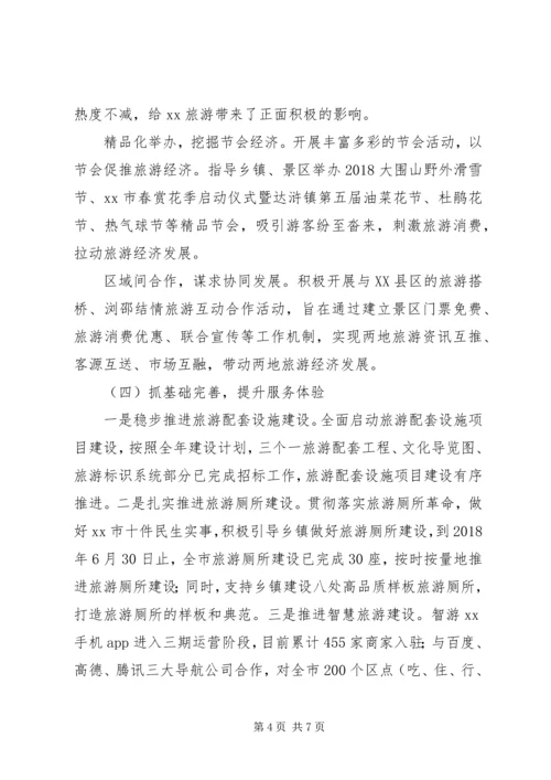 旅游局XX年上半年工作总结及下半年工作计划 (2).docx