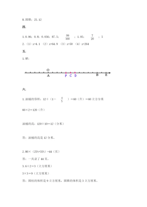 苏教版数学六年级下册试题期末模拟检测卷精品（夺冠系列）.docx