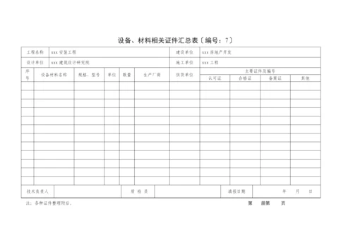 消防内业资料——火灾自动报警系统全套施工安装质量资料.docx