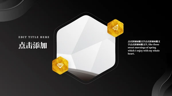 黑金质感商务计划书通用PPT模板