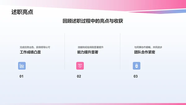 蓝色渐变风员工转正述职汇报PPT模板