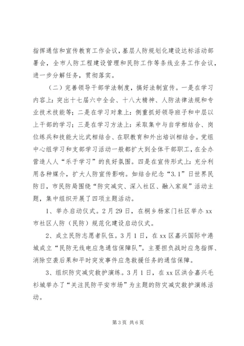 人民防空办公室依法行政工作汇报.docx