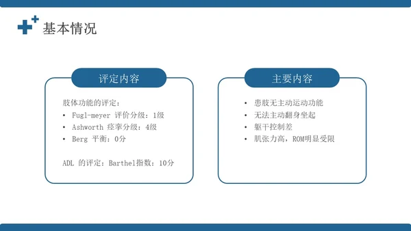 蓝色简约风康复病例医务人员培训PPT模板病例讨论