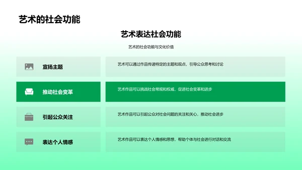 答辩报告：当代艺术社会批判PPT模板