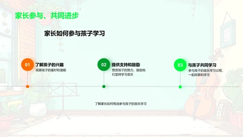 家庭音乐教育实践PPT模板