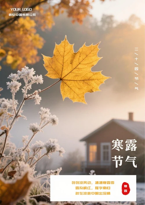 寒露二十四节气(黄叶)