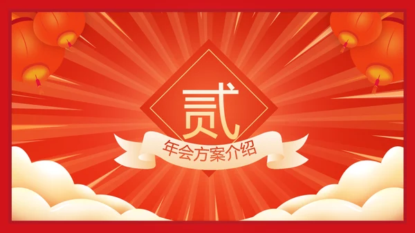 虎年大吉年会策划活动方案通用PPT模板