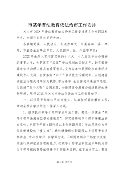 市某年普法教育依法治市工作安排 (2).docx