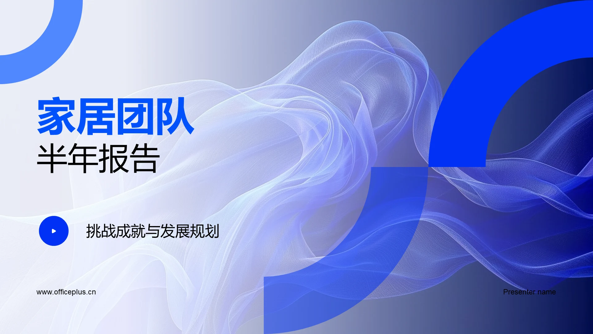家居团队半年报告PPT模板