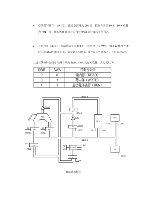 计算机组成原理专业课程设计实验报告.docx