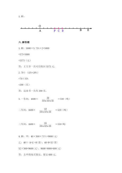 人教版六年级下册数学期末测试卷含完整答案（精品）.docx