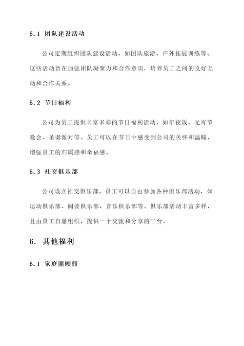 公司给予员工的福利方案