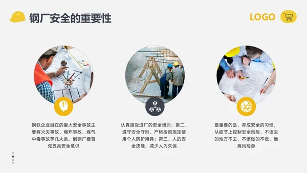 黄黑简约钢厂安全培训钢厂安全常识PPT模板宣传PPT动态PPT