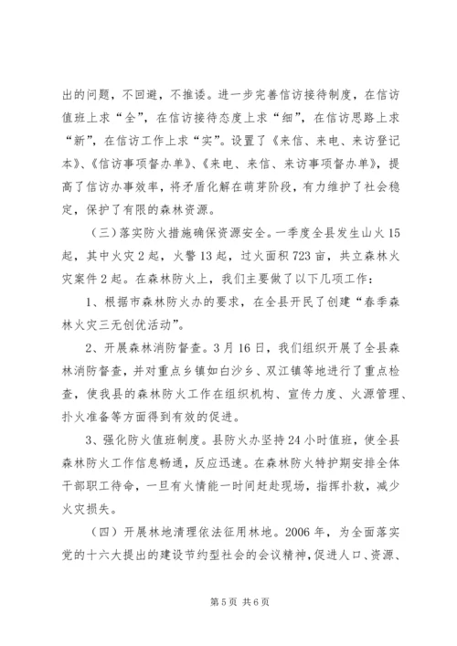 县林业局一季度工作情况汇报 (8).docx