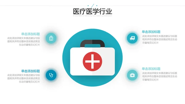 欧美风医学医疗医生年终工作总结汇报PPT模板