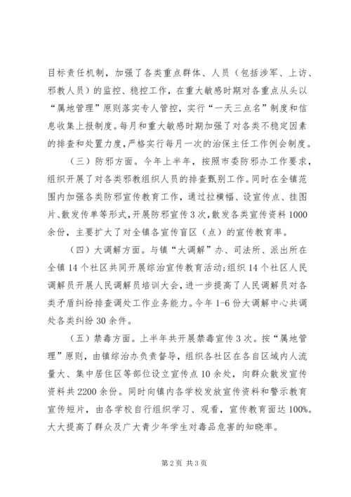 乡镇社会管理综合治理办公室工作总结.docx