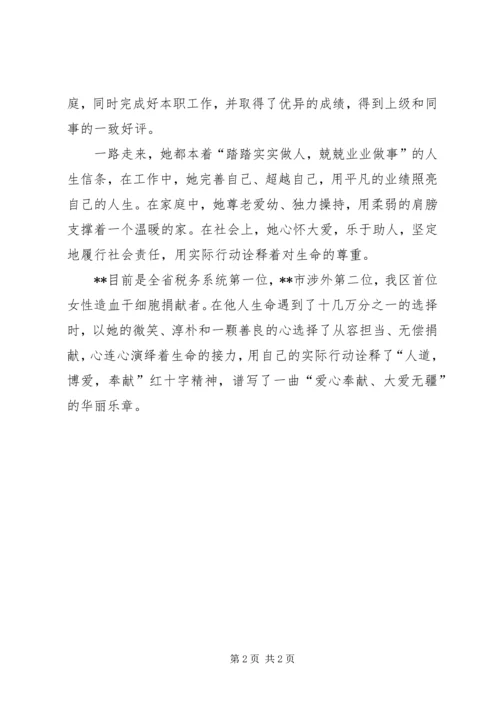 五一巾帼标兵先进事迹材料.docx
