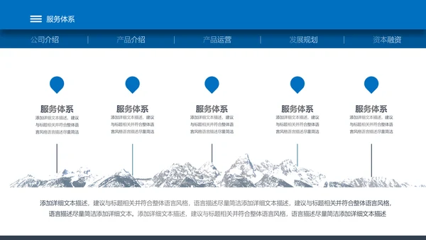 蓝色高端大气企业创业项目融资商业计划书PPT