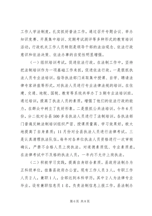 县政府年度依法行政工作报告.docx