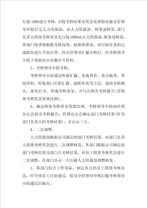 工资绩效考核方案