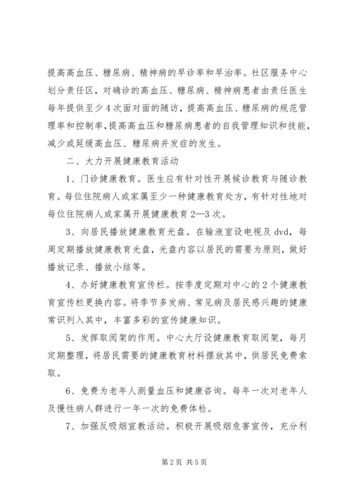 社区中心健康教育计划.docx