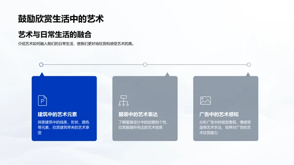 生活中的艺术教学PPT模板