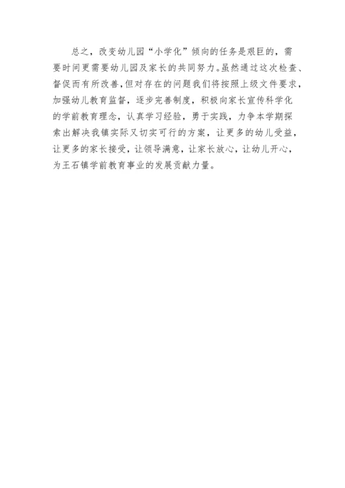 防止和纠正幼儿园小学化现象自查报告.docx