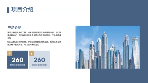 商业城市BP商业计划书通用PPT模板